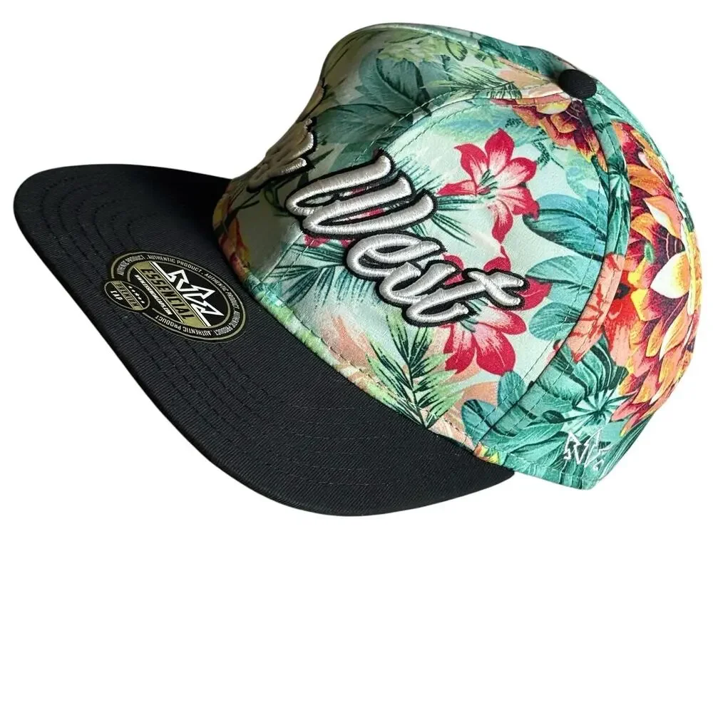 Turquoise Floral Men's Hat